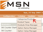 Choose Categories/Products from Catalog menu