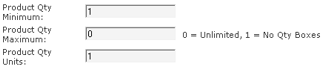 Leave these as default unless you want to set minimum or maximum purchase restrictions