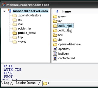 Double-click into the public_html folder