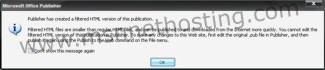 Filtered HTML Warning